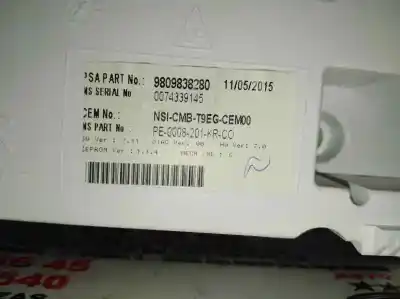 Peça sobressalente para automóvel em segunda mão quadrante por peugeot 308 active referências oem iam 9809838280  