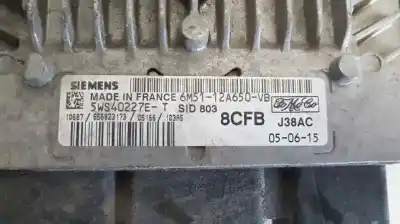 Second-hand car spare part ecu engine control for ford focus berlina (cap) 2.0 sport [2.0 ltr. - 100 kw tdci cat] oem iam references 5ws40227e  6m5112a650vb