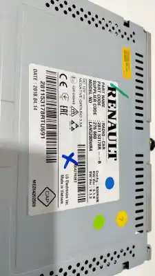 Second-hand car spare part audio system / radio cd for renault captur zen oem iam references 281153178r  