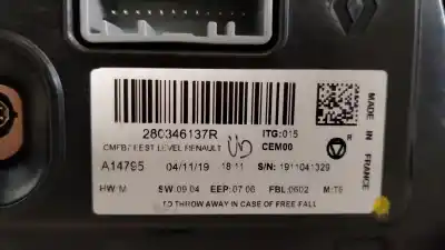 Pezzo di ricambio per auto di seconda mano display multifunzione per renault clio v zen riferimenti oem iam 280346137r  