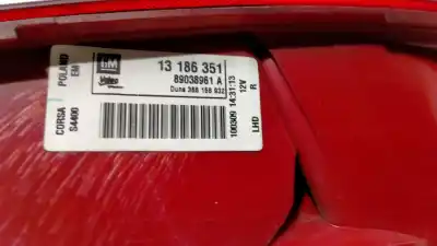 Автозапчастина б/у правий ліхтар для opel corsa d essentia посилання на oem iam 13186351  