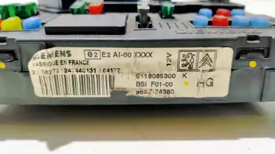 Second-hand car spare part fuse box unit for citroen c3 1.4 hdi exclusive oem iam references 9652474380  