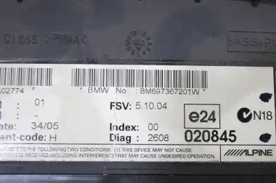 Pièce détachée automobile d'occasion écran multifonctions pour bmw serie 3 berlina (e90) 2.0 320d [2.0 ltr. - 120 kw 16v diesel] références oem iam bm697367201w  65826973672