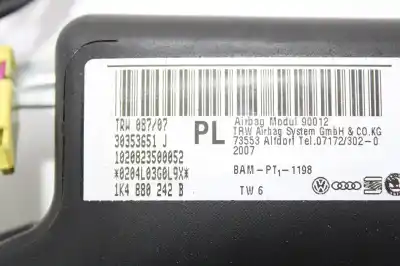 Peça sobressalente para automóvel em segunda mão airbag dianteiro direito por seat leon (1p1) comfort limited referências oem iam 1k4880242b 30353651j 