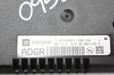 Second-hand car spare part multifunction display for opel mokka x selective start/stop oem iam references 22915943g  