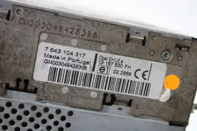 Pezzo di ricambio per auto di seconda mano impianto audio / radio cd per opel meriva 1.7 16v cdti riferimenti oem iam 13167830  7643104317
