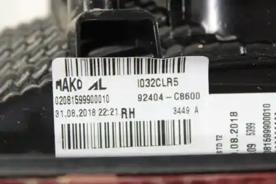 Peça sobressalente para automóvel em segunda mão farolim interior traseiro direito por hyundai i20 elegant referências oem iam 92404c8600  92404