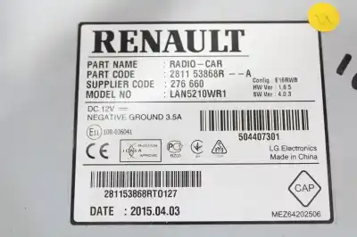 Second-hand car spare part gps navigation system for renault clio iv limited oem iam references 281153868r  