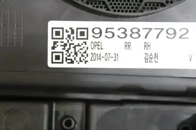 Автозапчастина б/у обликка задніх правіх дверей для opel mokka x selective start/stop посилання на oem iam 95387792  