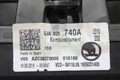 Автозапчасти б/у приборная доска за skoda spaceback (5h) active ссылки oem iam 5ja920740a   Автозапчасти б/у приборная доска за skoda spaceback (5h) active ссылки oem iam 5ja920740a