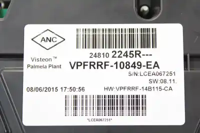 Peça sobressalente para automóvel em segunda mão quadrante por renault clio iv limited referências oem iam 248102245r  