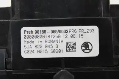 İkinci el araba yedek parçası isitma / klima kontrolü için skoda rapid active oem iam referansları 5ja820045b  