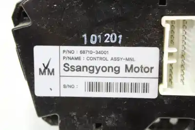 Second-hand car spare part heating / air conditioning control panel for ssangyong korando limited 4x4 oem iam references 6871034001  