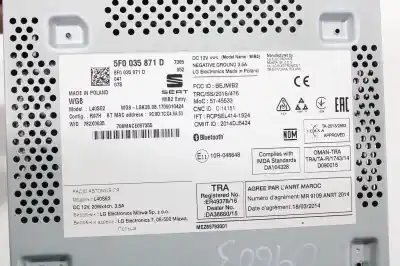 Автозапчастина б/у аудіо система / радіо cd для seat leon (5f1) style посилання на oem iam 5f0035871d  