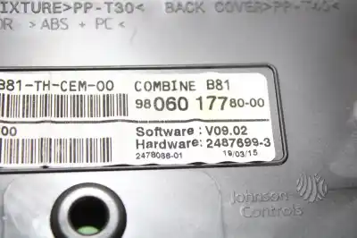 Second-hand car spare part dashboard for citroen ds5 design oem iam references 9806017780  