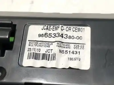 Second-hand car spare part multifunction display for citroen c4 lim. sport oem iam references 9665334380  