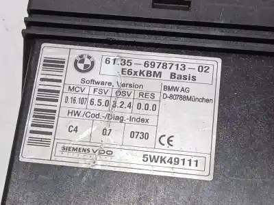 Second-hand car spare part electronic module for bmw 5 (e60) 520 d oem iam references 61356978713  