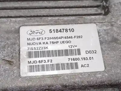 Second-hand car spare part ecu engine control for ford ka (ccu) urban oem iam references 51847810  