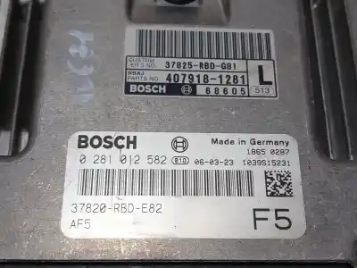 Pezzo di ricambio per auto di seconda mano centralina motore per honda accord vii (cl, cn) 2.2 i-ctdi (cn1) riferimenti oem iam 0281012582  37825rbdg81