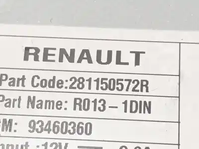 Second-hand car spare part audio system / radio cd for renault trafic furgón l1h1 2.7t oem iam references 281150572r  