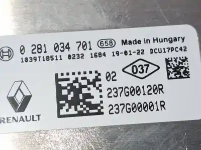 Second-hand car spare part electronic module for renault trafic furgón l1h1 2.7t oem iam references 0281034701 237g00001r 237g00120r