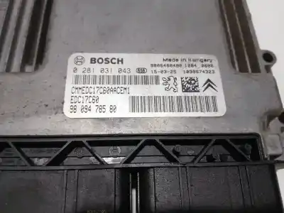Second-hand car spare part ecu engine control for citroen c4 cactus 1.6 bluehdi 100 oem iam references 0281031043  9809478580
