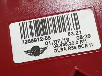 Second-hand car spare part right tailgate light for mini mini (r56) cooper sd oem iam references 63217255912  