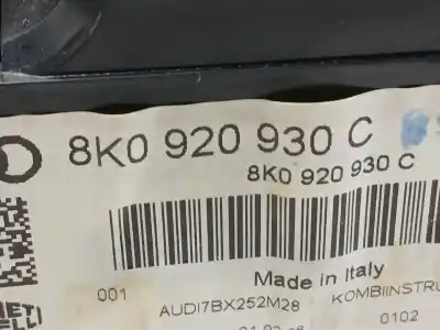 Second-hand car spare part dashboard for audi a4 b8 (8k2) 2.0 tdi oem iam references 8k0920930c  