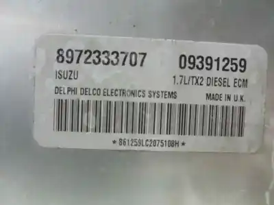Second-hand car spare part Ecu Engine Control for OPEL CORSA C 1.7 16V DTI CAT (Y 17 DT / LR6) OEM IAM references 8972333707  