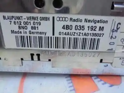 Автозапчасти б/у gps-навигационная система за audi a6 berlina (4b2) 1.9 tdi ссылки oem iam 4b0035192m  