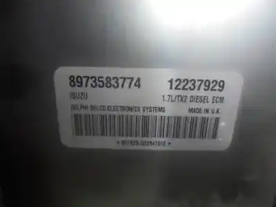 Pezzo di ricambio per auto di seconda mano centralina motore per opel corsa c 1.7 16v di cat (y 17 dtl / lk8) riferimenti oem iam 12237929  