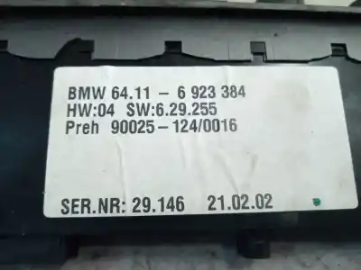Peça sobressalente para automóvel em segunda mão comando de sofagem (chauffage / ar condicionado) por bmw serie 7 (e65/e66) 745i referências oem iam 64116923384  