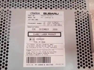 Pezzo di ricambio per auto di seconda mano impianto audio / radio cd per subaru forester s12 xs classic riferimenti oem iam 86201sc401