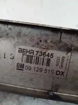 Second-hand car spare part intercooler for opel zafira a elegance oem iam references 73645 09129519 09129519dx
