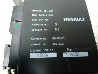 Gebrauchtes Autoersatzteil elektrischer dachmotor zum renault megane ii coupe authentique 106 cv / 78 kw oem-iam-referenzen 8200149739