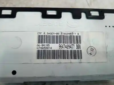 Second-hand car spare part multifunction display for citroen c2 vtr oem iam references 9647409477