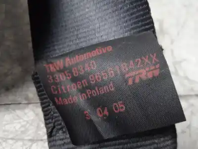 Peça sobressalente para automóvel em segunda mão cinto de segurança dianteiro direito por citroen c3 pluriel 1.4 referências oem iam 96561842xx