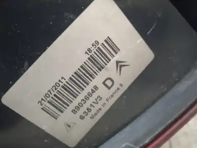 Peça sobressalente para automóvel em segunda mão farolim traseiro direito por citroen c5 berlina 2.0 exclusive referências oem iam 89036648