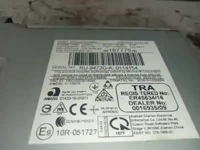Автозапчасти б/у АУДИОСИСТЕМА / РАДИО CD за CITROEN BERLINGO  ссылки OEM IAM 9818777680  9818777680
