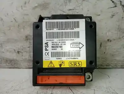 Peça sobressalente para automóvel em segunda mão centralina de airbag por citroen c3 1.4 hdi (68 cv) 1.4 hdi referências oem iam 9663357480