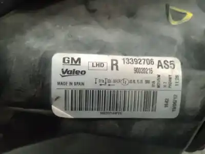 Second-hand car spare part right headlight for opel corsa d sport 95 cv / 70 kw oem iam references 13392706  90020216