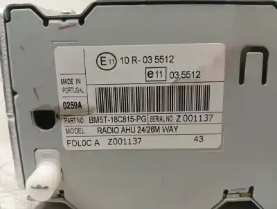 Second-hand car spare part audio system / radio cd for ford ecosport titanium oem iam references bm5t18c815pg  