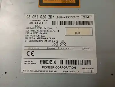 Автозапчастина б/у аудіо система / радіо cd для peugeot 208 access посилання на oem iam 98051026zd  