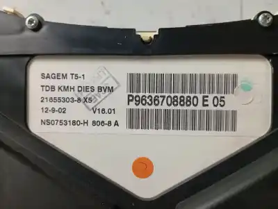 Автозапчастина б/у панель інструментів для peugeot 307 (s1) xr посилання на oem iam 9636708880  