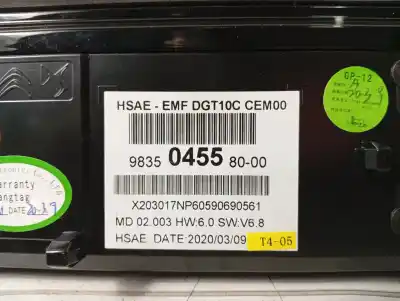 Second-hand car spare part multifunction display for peugeot 508 gt line oem iam references 9835045580  983504558000