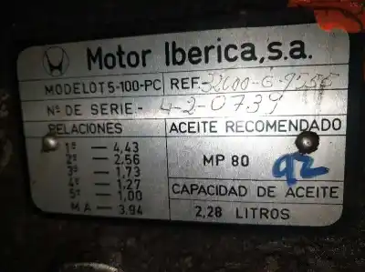 Recambio de automóvil de segunda mano de caja cambios para nissan patrol (k/w160) 2.8 referencias oem iam 5100pc320006-9555  