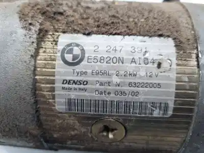 Peça sobressalente para automóvel em segunda mão motor de arranque por bmw x5 (e53) 3.0 24v turbodiesel cat referências oem iam   