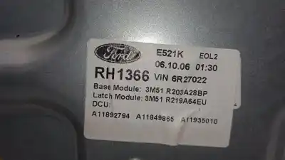 Second-hand car spare part passenger side right window regulator for ford focus c-max (cap) 1.8 tdci turbodiesel cat oem iam references 3m51 r219a64eu  