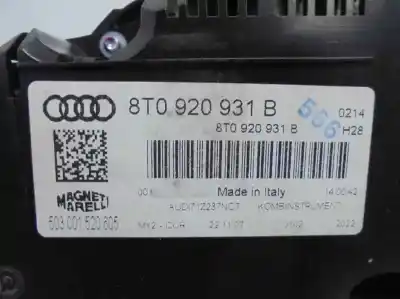 Second-hand car spare part speedometer for audi s5 coupe (8t) caua oem iam references 8t0920931b  