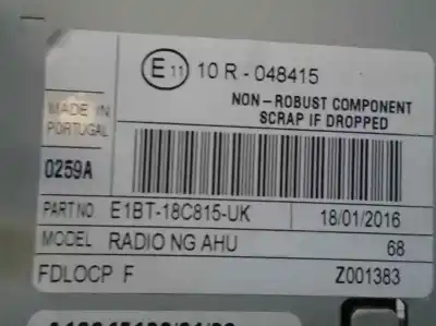 Second-hand car spare part audio system / radio cd for ford grand c-max (dxa/cb7, dxa/ceu) 2.0 tdci oem iam references 2342422  